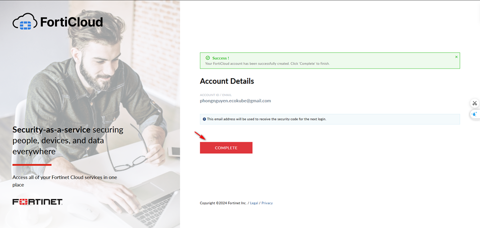 Read more about the article HƯỚNG DẪN ĐĂNG KÍ TÀI KHOẢN FORTICLOUD FORTINET -[ SERIES FORTICLOUD ]